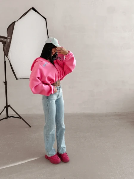Bluza damska OLAVOGA TULIP 2026 róż - maWer Fashion