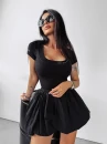 Bluzka damska OLAVOGA LAMELLA czarna  –  maWer Fashion