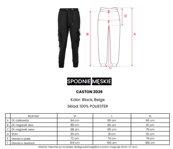 Spodnie męskie OLAVOGA CASTON 2026 beż - maWer Fashion