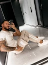 Spodnie męskie OLAVOGA CASTON 2026 beż - maWer Fashion