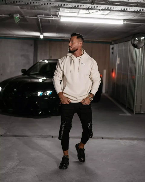 Bluza męska OLAVOGA TAZON 2025 beż - maWer Fashion