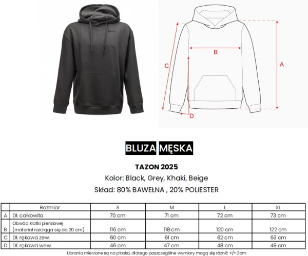 Bluza męska OLAVOGA TAZON 2025 beż - maWer Fashion
