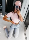 T-shirt damski OLAVOGA BASTU 2026 różowy - maWer Fashion
