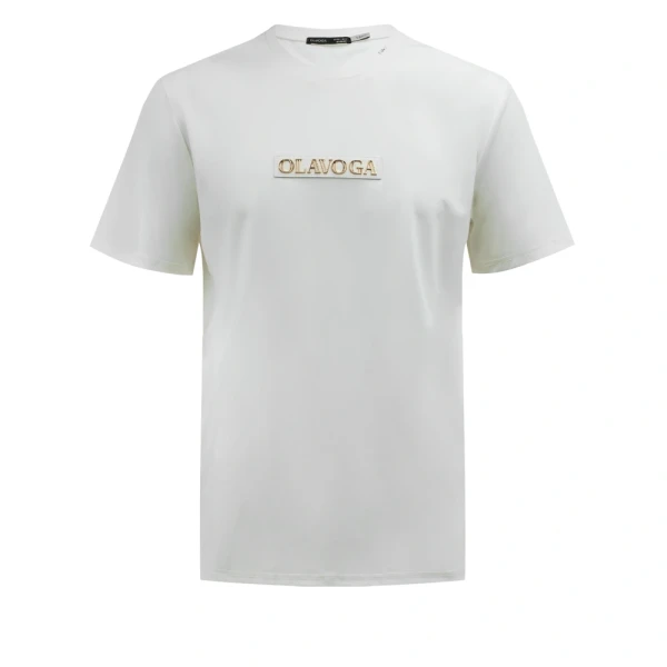 T-shirt męski OLAVOGA SOBRE 2026 biały - maWer Fashion