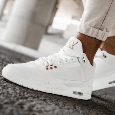 OUTLET Buty męskie sneakersy OLAVOGA SPLENDOR białe - uszkodzone opakowanie