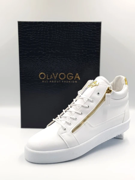 Buty męskie sneakersy OLAVOGA LUPE 2024 białe - maWer Fashion