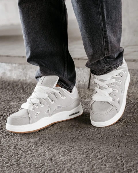 Buty męskie sneakersy OLAVOGA AUTHENTIC 2025 szare - maWer Fashion