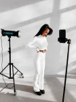 Komplet damski OLAVOGA CALMIN 2026 ecru - maWer Fashion