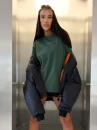 T-shirt damski OLAVOGA VERDI 2026 ciemna zieleń - maWer Fashion