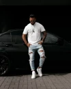 T-shirt męski OLAVOGA GIVENCE 2026 ecru - maWer Fashion