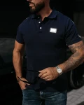 T-shirt męski OLAVOGA BALARDI 2026 granatowy - maWer Fashion