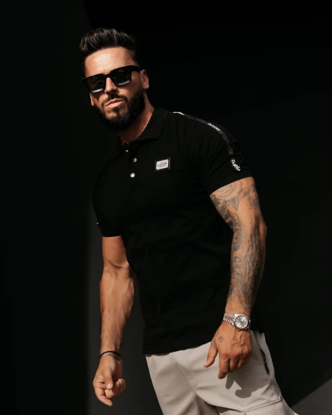 T-shirt męski OLAVOGA BALARDI 2026 czarny - maWer Fashion