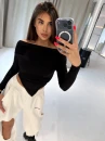Bluzka damska OLAVOGA MERA 2026 czarna - maWer Fashion