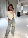 Bluzka damska OLAVOGA MERA 2026 ecru - maWer Fashion