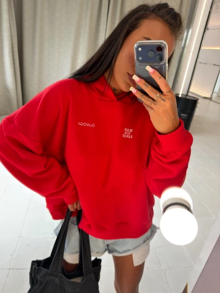 Bluza damska OLAVOGA SANTEA 2026 czerwona - maWer Fashion