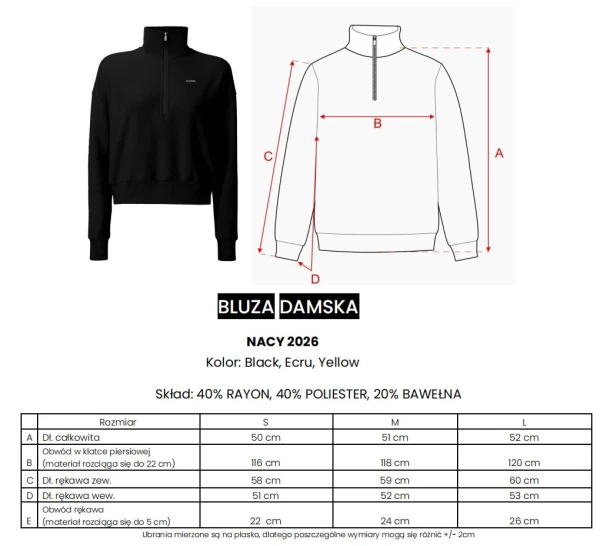Bluza damska OLAVOGA NACY 2026 ecru - maWer Fashion