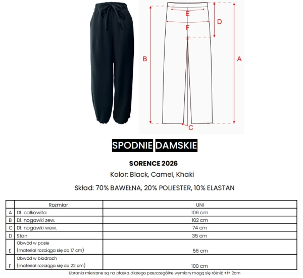Spodnie damskie OLAVOGA SORENCE 2026 khaki - maWer Fashion