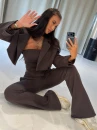 Komplet damski OLAVOGA VERMELLE 2026 brązowy - mawer Fashion