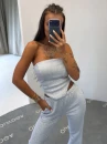 Komplet damski OLAVOGA VERMELLE 2026 szary - mawer Fashion