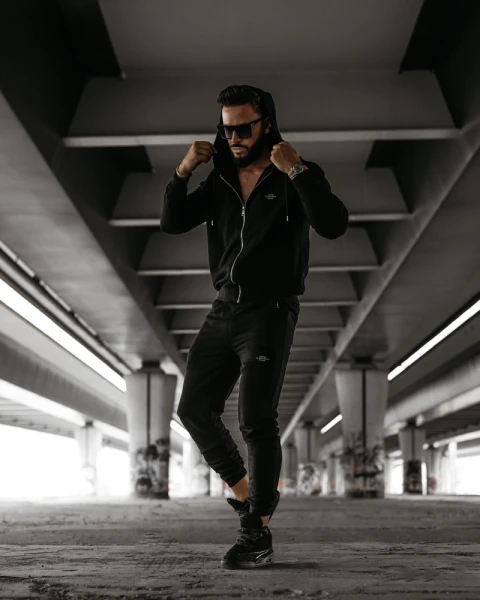 Spodnie męskie OLAVOGA LEOTO PANTS 2026 czarne - maWer Fashion