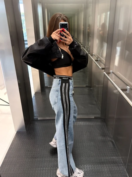Spodnie damskie OLAVOGA PEARL 2026 niebieskie - maWer Fashion