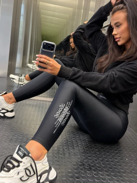 Legginsy damskie OLAVOGA GRIOS 2026 czarne - maWer Fashion