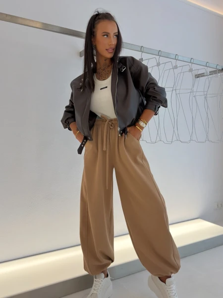 Kurtka damska OLAVOGA VIERA 2026 brąz - maWer Fashion