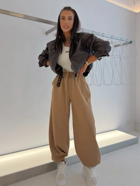 Kurtka damska OLAVOGA VIERA 2026 brąz - maWer Fashion