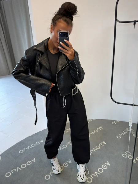 Kurtka damska ramoneska OLAVOGA MARELIA 2026 czarna - maWer Fashion