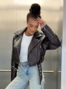Kurtka damska ramoneska OLAVOGA MARELIA 2026 brązowa - maWer Fashion