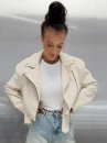 Kurtka damska ramoneska OLAVOGA MARELIA 2026 beżowa - maWer Fashion