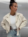 Kurtka damska ramoneska OLAVOGA MARELIA 2026 beżowa - maWer Fashion