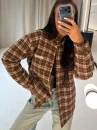 Kurtka damska OLAVOGA FIOLIE 2026 brąz beż - maWer Fashion