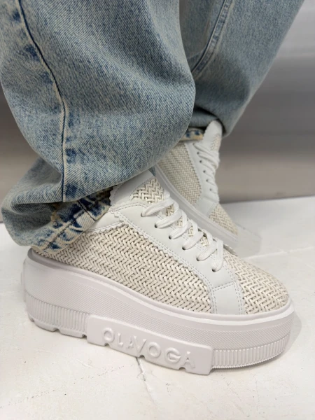 Buty damskie sneakersy OLAVOGA VACANCY 2026 białe - maWer Fashion