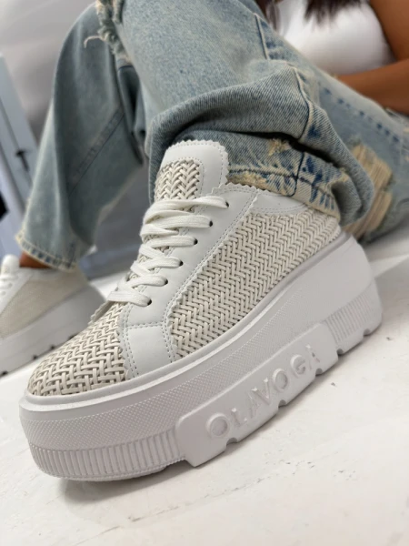 Buty damskie sneakersy OLAVOGA VACANCY 2026 białe - maWer Fashion