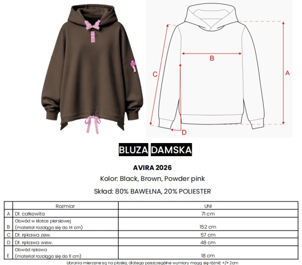 Bluza damska OLAVOGA AVIRA 2026 czarna  - maWer Fashion