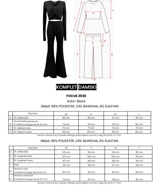 Komplet damski OLAVOGA FOCUS 2026 czarny - maWer Fashion