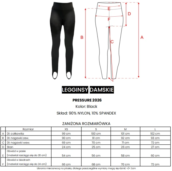 Legginsy damskie OLAVOGA PRESSURE 2026 czarne - maWer Fashion