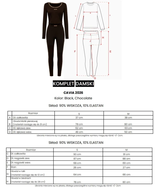 Komplet damski OLAVOGA CAVIA 2026 czekoladowy - maWer Fashion