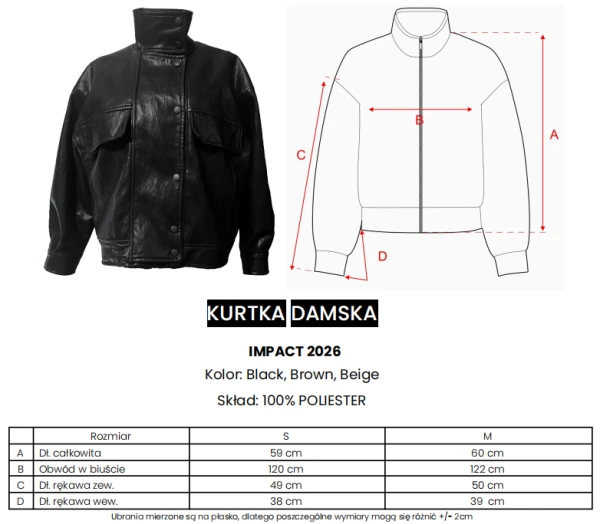 Kurtka damska OLAVOGA IMPACT 2026 brąz - maWer Fashion
