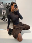 Body damskie OLAVOGA LOYAL 2026 brąz-czarny - maWer Fashion