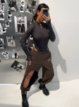 Body damskie OLAVOGA LOYAL 2026 brąz-czarny - maWer Fashion