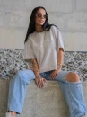 T-shirt damski OLAVOGA KALMA 2026 melanż - maWer Fashion