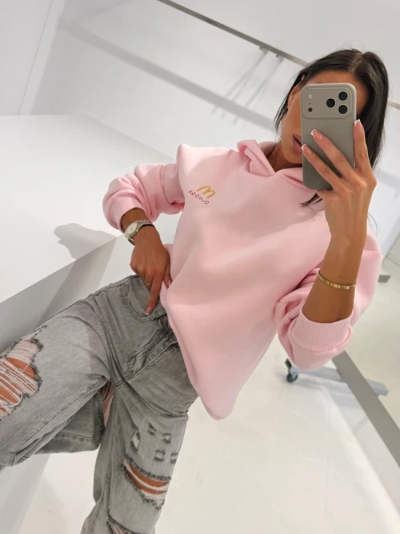 Bluza damska OLAVOGA NOVIA 2026 pudrowy róż - maWer Fashion