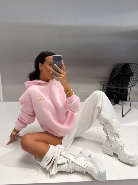 Bluza damska OLAVOGA NOVIA 2026 pudrowy róż - maWer Fashion