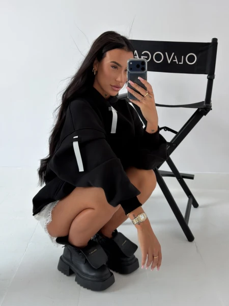 Bluza damska OLAVOGA AVIRA 2026 czarna  - maWer Fashion