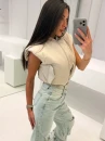 Kamizelka damska OLAVOGA SANTE 2026 beż - maWer Fashion
