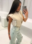 Kamizelka damska OLAVOGA SANTE 2026 beż - maWer Fashion
