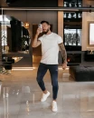 T-shirt męski OLAVOGA RAYSIER 2026 ecru - maWer Fashion