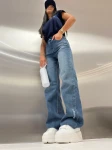 Spodnie damskie OLAVOGA CYNTE 2026 ciemny jeans - mawershop
